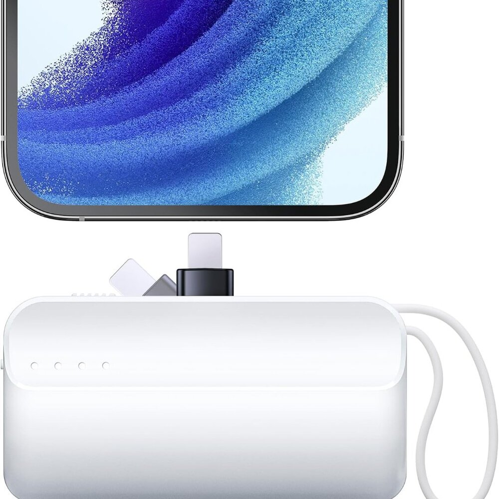 Tiitarn Small Portable Charger, 5000mAh Foldable Power Bank Built in Stand Mini